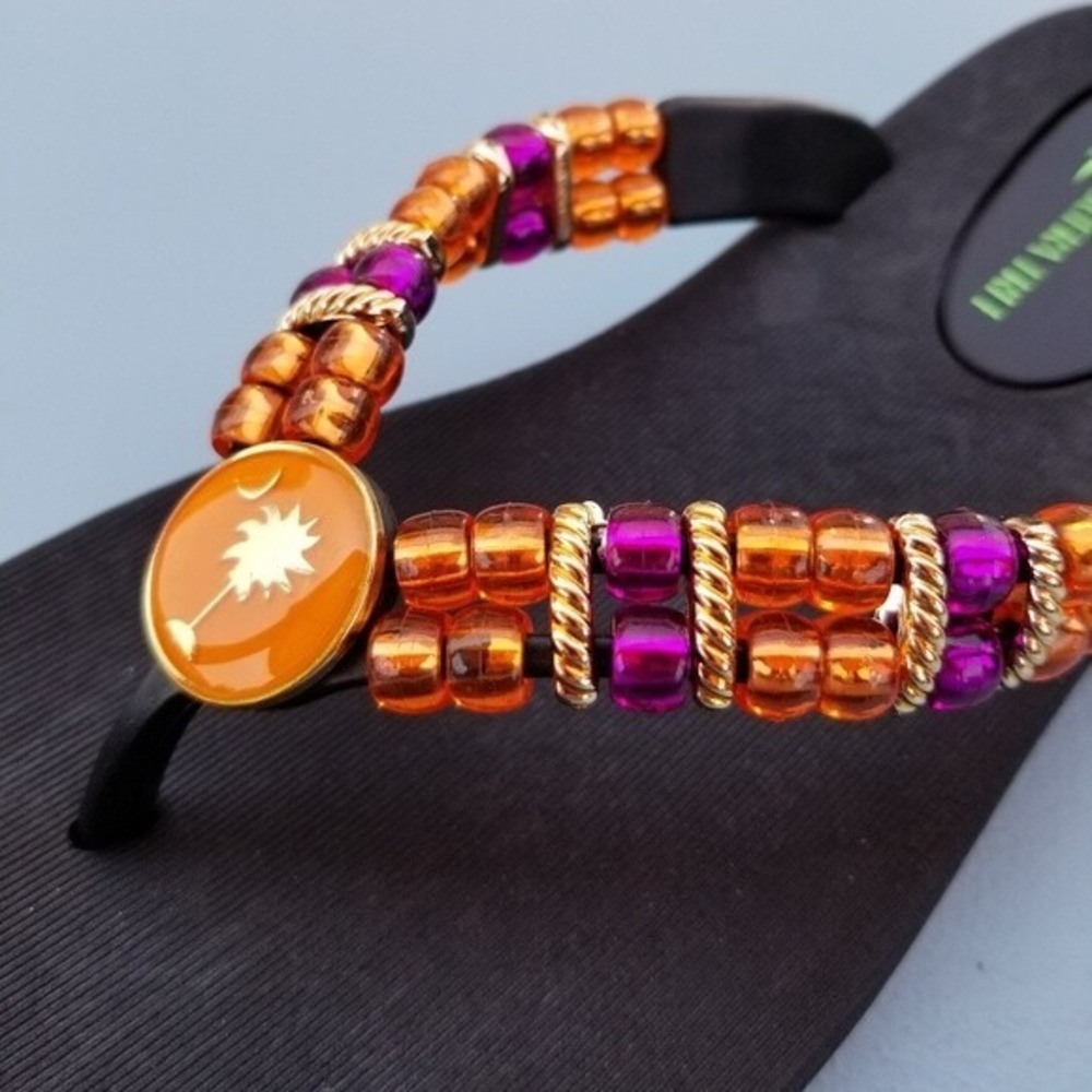 Taylor Beautiful Crystal Flip Flops Sandals SUPER COMFY Size 10
